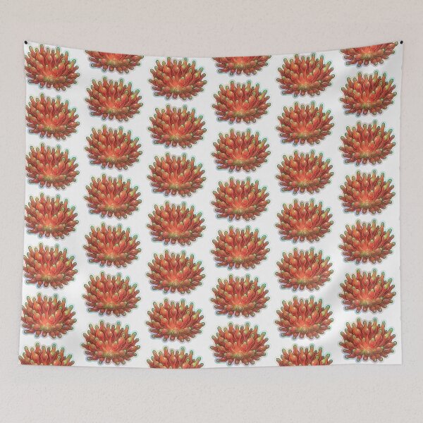 Item preview, Glittering Red Bubble Tip Anemone Illustration designed and sold by KenworksDigital.