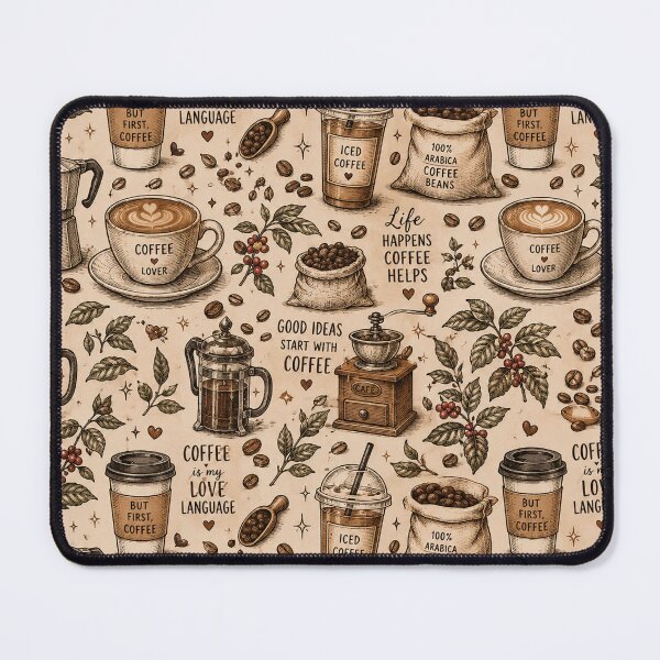 Item preview, Coffee Bean Pattern – Coffee Lover Café Aesthetic designed and sold by RJACreative.