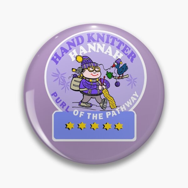 Item preview, Hand Knitter Hannah Purl Of The Pathway Cartoon designed and sold by Al Benge - NZ & Australian Art.