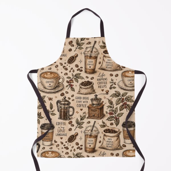 Item preview, Coffee Bean Pattern – Coffee Lover Café Aesthetic designed and sold by RJACreative.
