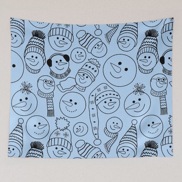 Item preview, Snowmen Faces Pattern designed and sold by IrynaAlex.