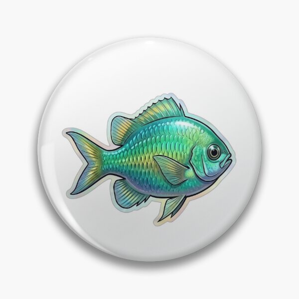 Aperçu de l'œuvre Illustration de poisson de récif tropical Green Chromis créée et vendue par KenworksDigital.