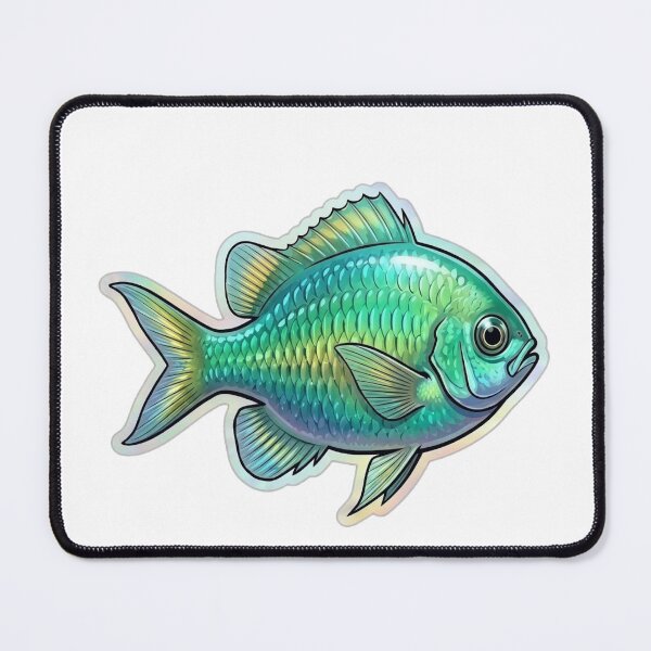 Item preview, Green Chromis Tropical Reef Fish Illustration designed and sold by KenworksDigital.