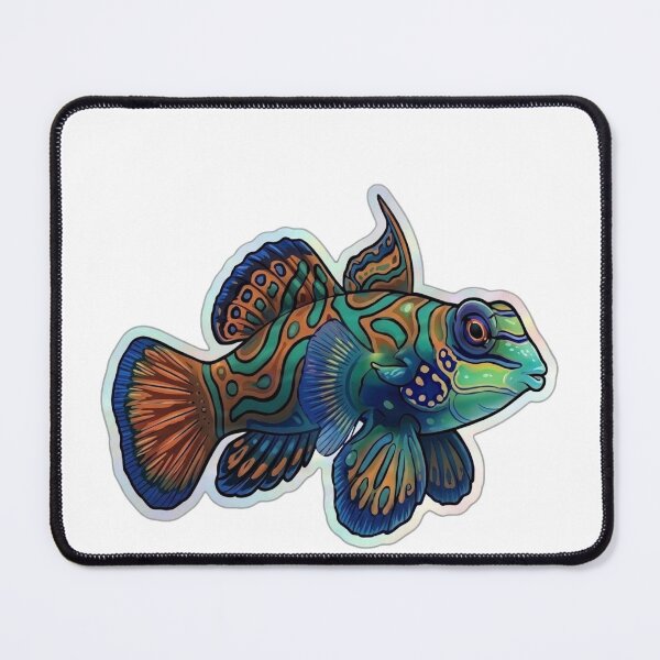 Item preview, Colorful Psychedelic Mandarin Dragonet Reef Fish designed and sold by KenworksDigital.