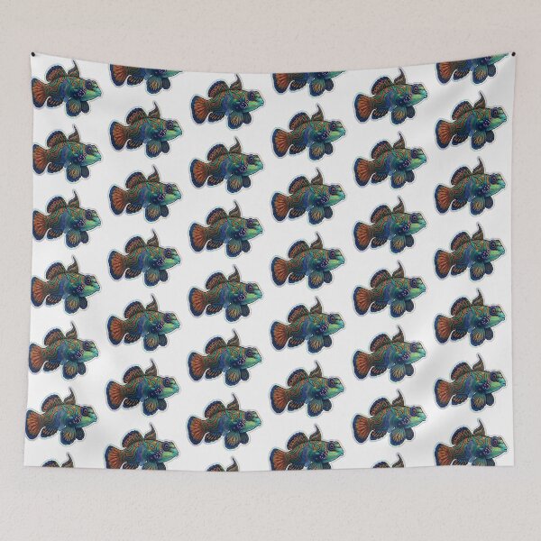 Item preview, Colorful Psychedelic Mandarin Dragonet Reef Fish designed and sold by KenworksDigital.