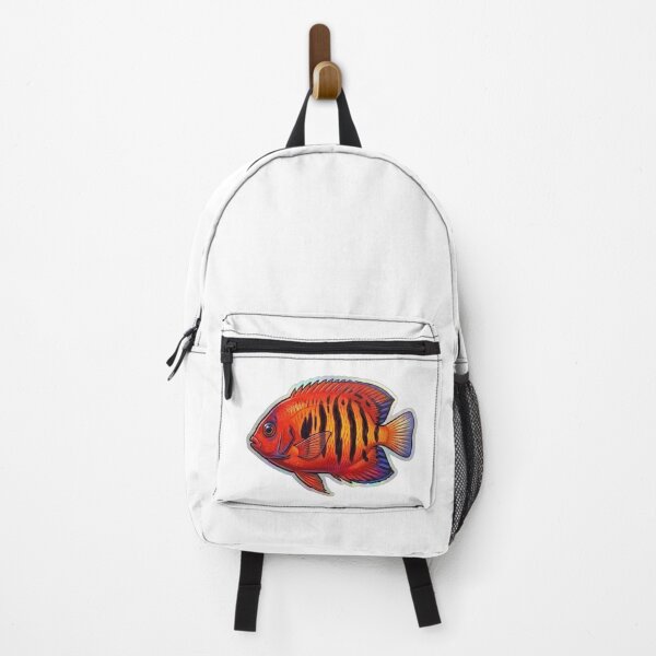 Item preview, Flame Angelfish Vibrant Tropical Reef Fish Art designed and sold by KenworksDigital.