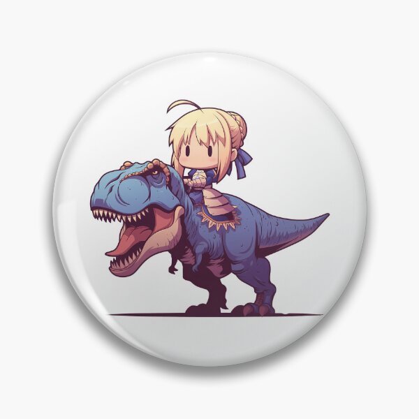 Item preview, Saber Fate Stay Night Blue Chibi Dinosaur Quest designed and sold by Dashsopaner.