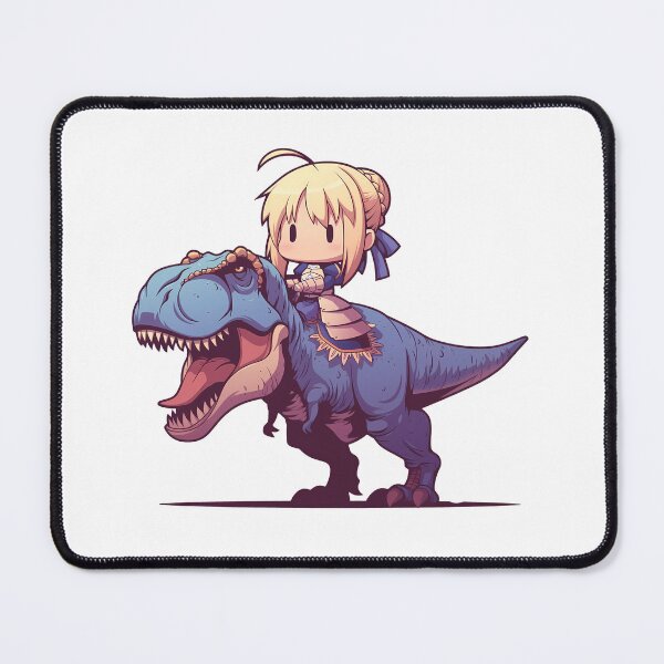 Item preview, Saber Fate Stay Night Blue Chibi Dinosaur Quest designed and sold by Dashsopaner.