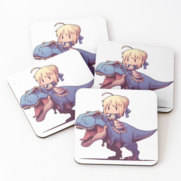 Item preview, Saber Fate Stay Night Blue Chibi Dinosaur Quest designed and sold by Dashsopaner.