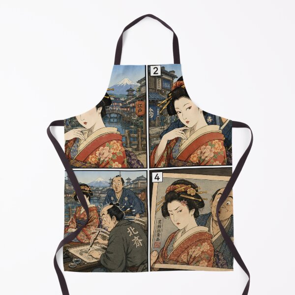 Item preview, Funny Edo Geisha Ukiyo-e Photobomb Comic Shirt designed and sold by SakuraJapanArt.