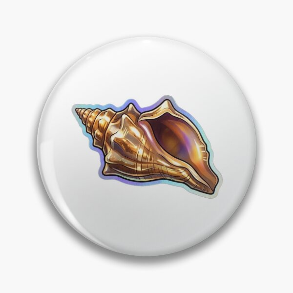 Item preview, Golden Conch Seashell Iridescent Ocean Illustration designed and sold by KenworksDigital.