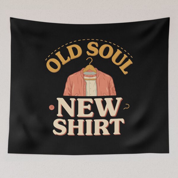Item preview, Old Soul New Shirt T Shirt, Vintage Lover Shirt, Retro Fashion Gift, Thrift Shopper Tee designed and sold by Daily Mood Tees.