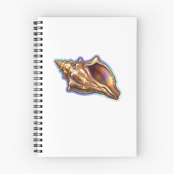 Item preview, Golden Conch Seashell Iridescent Ocean Illustration designed and sold by KenworksDigital.