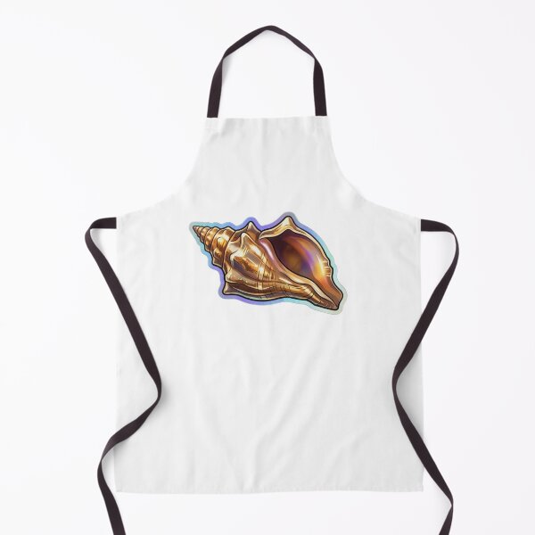 Item preview, Golden Conch Seashell Iridescent Ocean Illustration designed and sold by KenworksDigital.