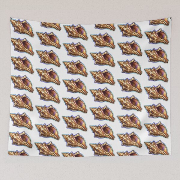Item preview, Golden Conch Seashell Iridescent Ocean Illustration designed and sold by KenworksDigital.