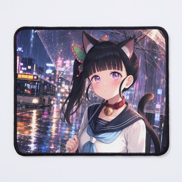 Item preview, Kanao Tsuyuri Demon Slayer Neon Rain City Night designed and sold by Dashsopaner.