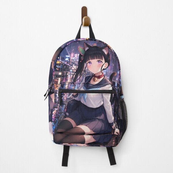 Item preview, Kanao Tsuyuri Demon Slayer Neon Rain City Night designed and sold by Dashsopaner.