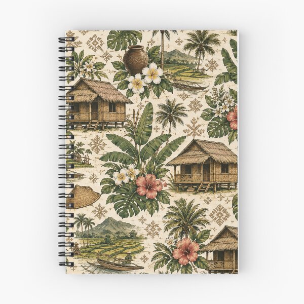 Item preview, Bahay Kubo Filipino Botanical Pattern – Philippines Tropical Heritage designed and sold by RJACreative.