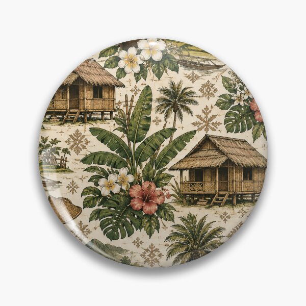 Item preview, Bahay Kubo Filipino Botanical Pattern – Philippines Tropical Heritage designed and sold by RJACreative.