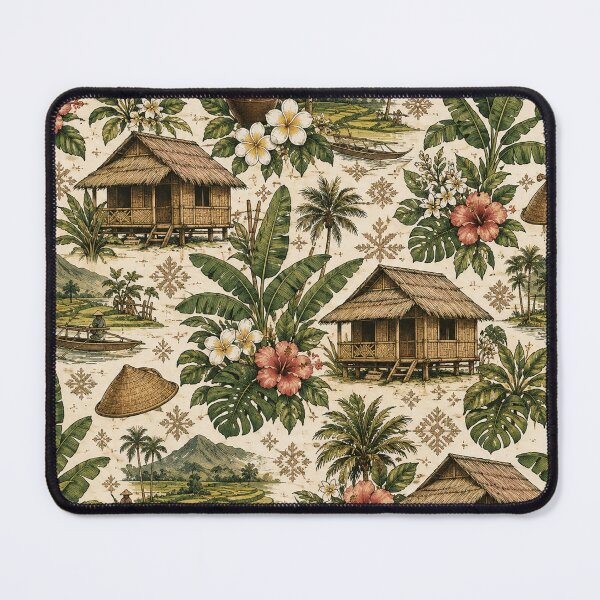 Item preview, Bahay Kubo Filipino Botanical Pattern – Philippines Tropical Heritage designed and sold by RJACreative.