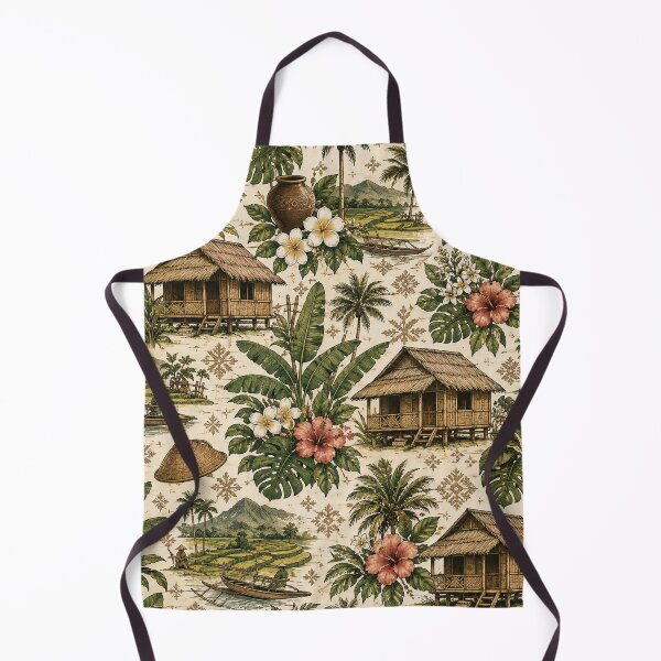 Item preview, Bahay Kubo Filipino Botanical Pattern – Philippines Tropical Heritage designed and sold by RJACreative.