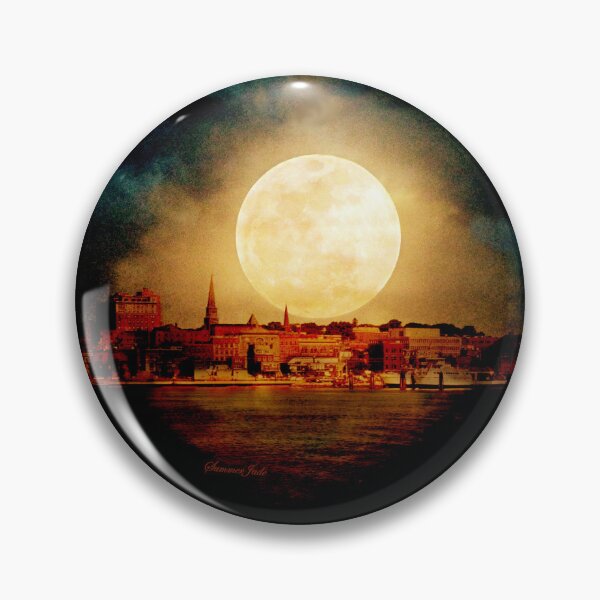 Item preview, Fire Moon over New London-on-Thames designed and sold by SummerJade.