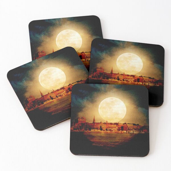 Item preview, Fire Moon over New London-on-Thames designed and sold by SummerJade.