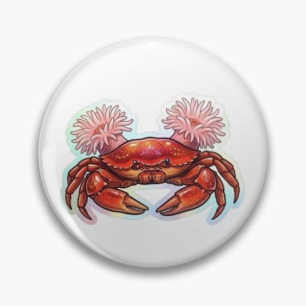 Item preview, Pom Pom Crab Colorful Reef Aquarium Illustration designed and sold by KenworksDigital.