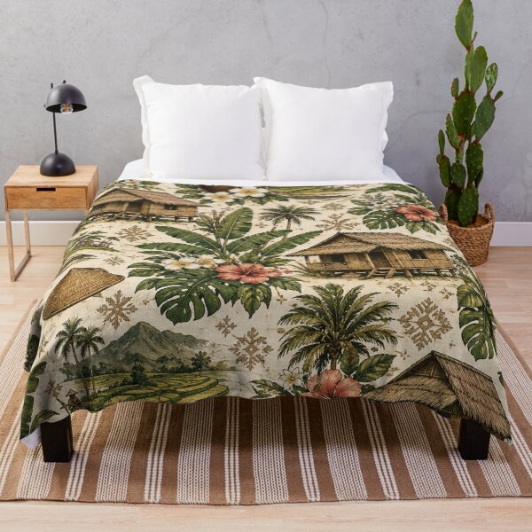 Item preview, Bahay Kubo Filipino Botanical Pattern – Philippines Tropical Heritage designed and sold by RJACreative.