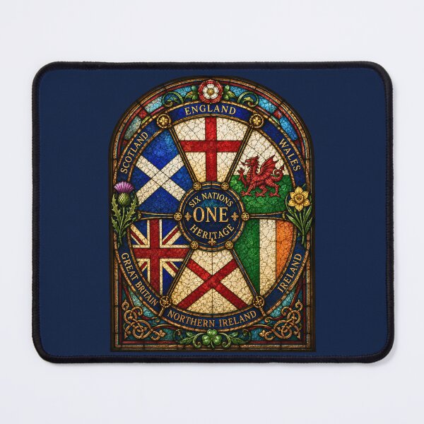Item preview, Six Nations One Heritage Stained Glass Crest designed and sold by Apex & Anthem .