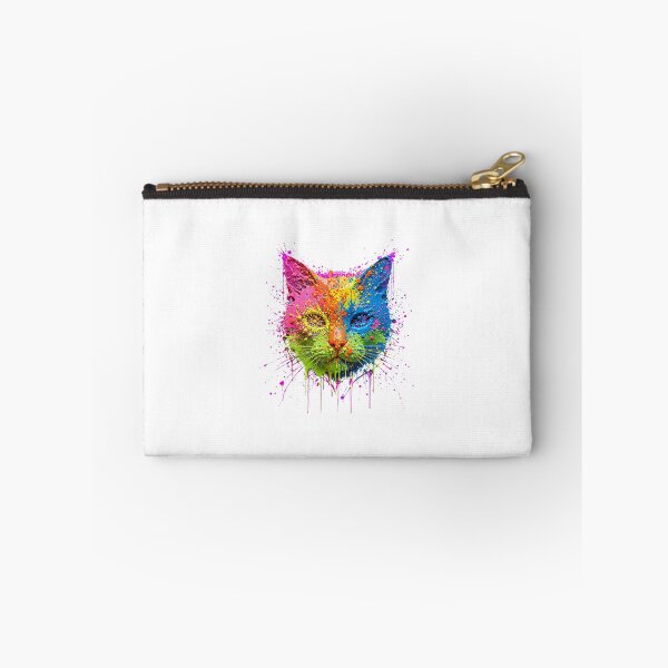 Item preview, Neon Paint Splash Cat Head - Colorful Abstract Cat Face Art designed and sold by Csaba1983.