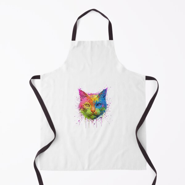 Item preview, Neon Paint Splash Cat Head - Colorful Abstract Cat Face Art designed and sold by Csaba1983.