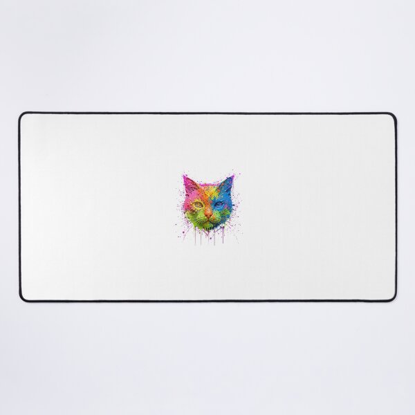 Item preview, Neon Paint Splash Cat Head - Colorful Abstract Cat Face Art designed and sold by Csaba1983.