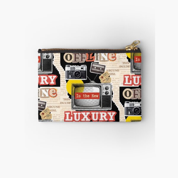 Item preview, Offline Is The New Luxury Retro Analog Camera TV Ticket Collage - Black designed and sold by InkyGenies.