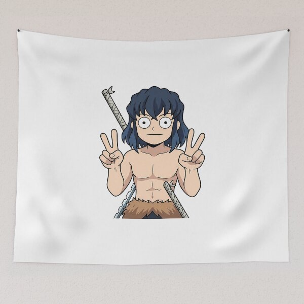 Item preview, Inosuke Hashibira Demon Slayer Swordsman Double Peace Moment designed and sold by Dashsopaner.
