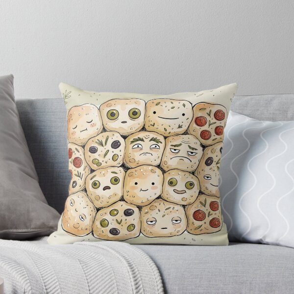 Item preview, Cute Focaccia Bread Pile Kawaii Bakery Illustration designed and sold by DuckOddity.