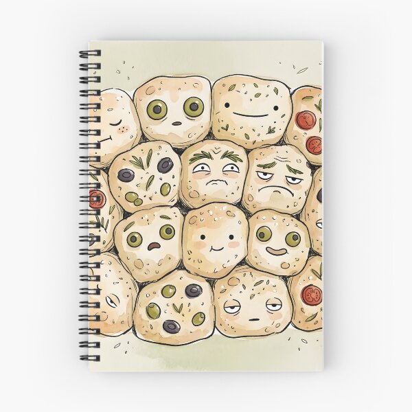 Item preview, Cute Focaccia Bread Pile Kawaii Bakery Illustration designed and sold by DuckOddity.