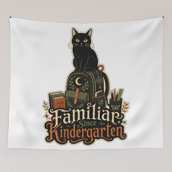 Item preview, Halloween Familiar Kindergarten Black Cat Witchy School Design designed and sold by Uglyandcute.
