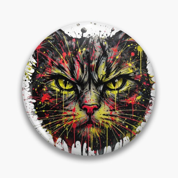 Item preview, Graffiti Grunge Cat Head - Street Art Spray Paint Cat designed and sold by Csaba1983.