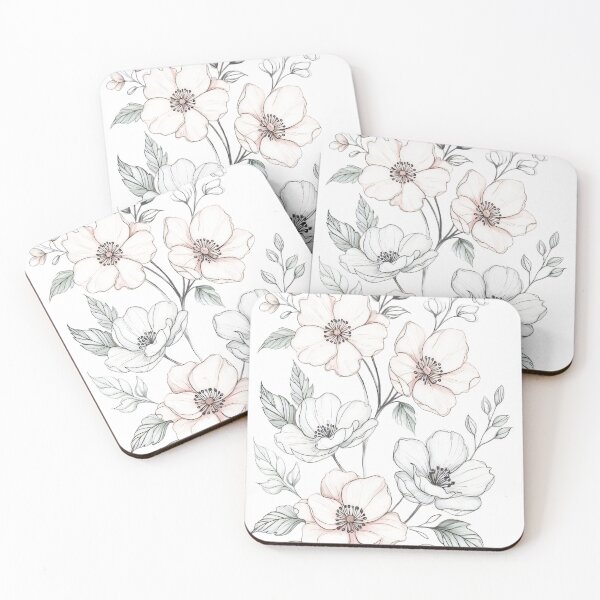 Item preview, Blush Pink Wildflower Bouquet designed and sold by DriftmarkStudio.
