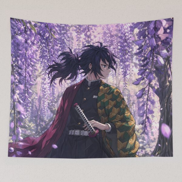 Item preview, Giyu Tomioka Demon Slayer Wisteria Forest Walk designed and sold by Dashsopaner.