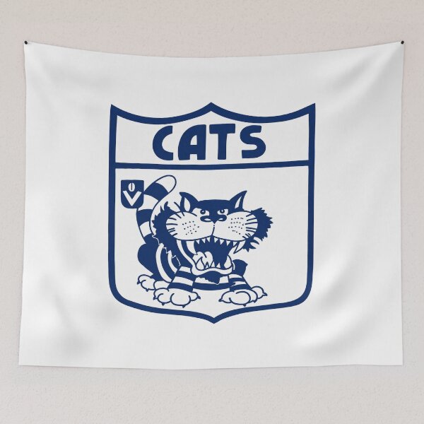 Item preview, Mighty Cats Retro Logo Drawing designed and sold by Luke Foran Sports Art.