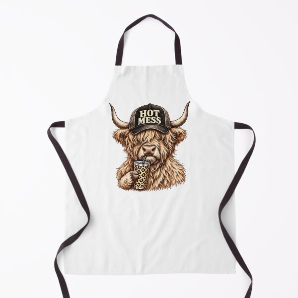 Item preview, Hot Mess Highland Cow Funny Cow Lover designed and sold by Made for Grins Co.