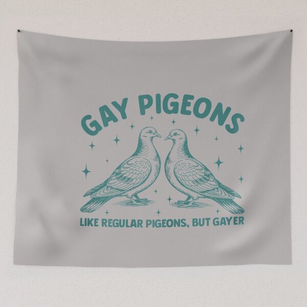 Item preview, Funny Gay Pigeons Like Regular Pigeons But Gayer LGBT Pride designed and sold by GreggRoss.