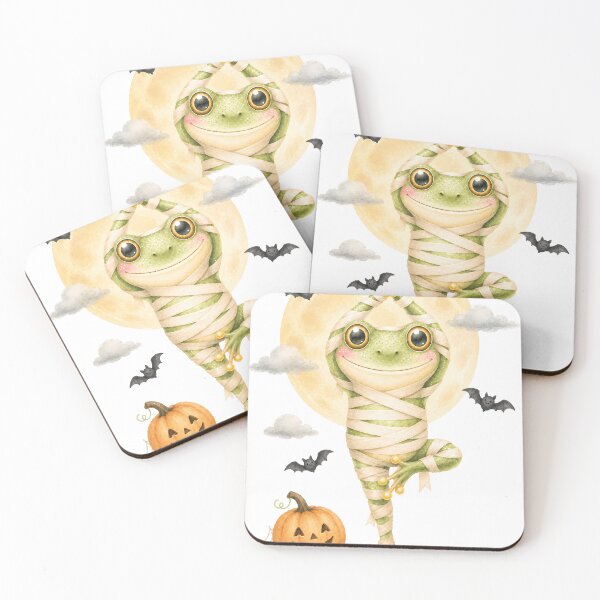 Item preview, Halloween Tree Pose Mummy Tree Frog designed and sold by YogiAnimalArt.