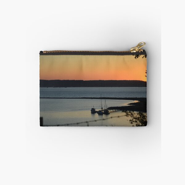 Item preview, Golden Sunset Over Fort Flagler Harbor Dock designed and sold by MiraNadaPrints.