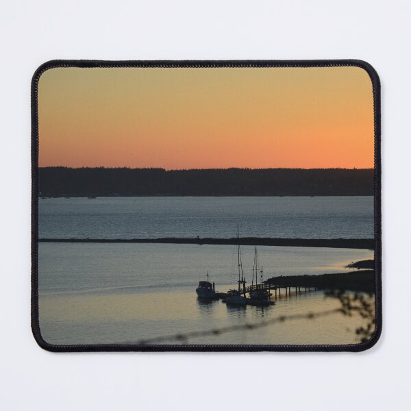 Item preview, Golden Sunset Over Fort Flagler Harbor Dock designed and sold by MiraNadaPrints.