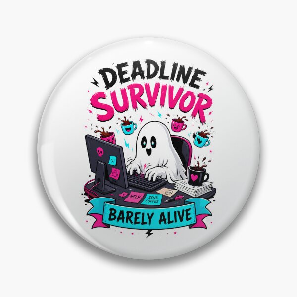 Item preview, Deadline Survivor Barely Alive Ghost | Funny Work & Student Desk designed and sold by Dazzle-Sizzle.