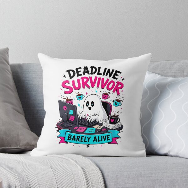 Item preview, Deadline Survivor Barely Alive Ghost | Funny Work & Student Desk designed and sold by Dazzle-Sizzle.