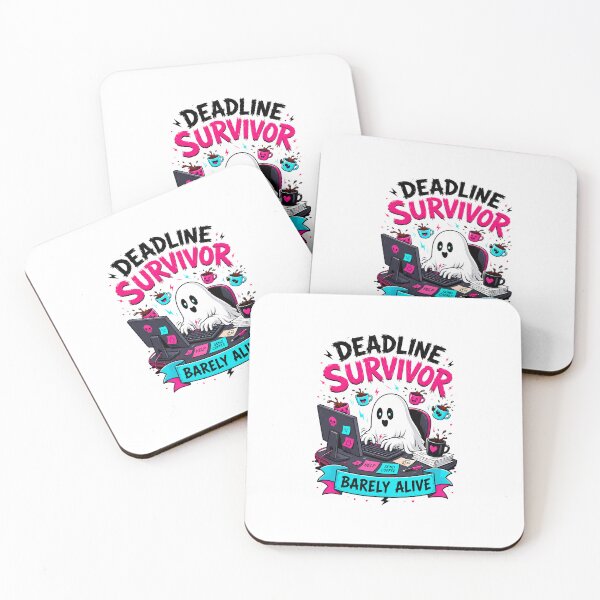 Item preview, Deadline Survivor Barely Alive Ghost | Funny Work & Student Desk designed and sold by Dazzle-Sizzle.